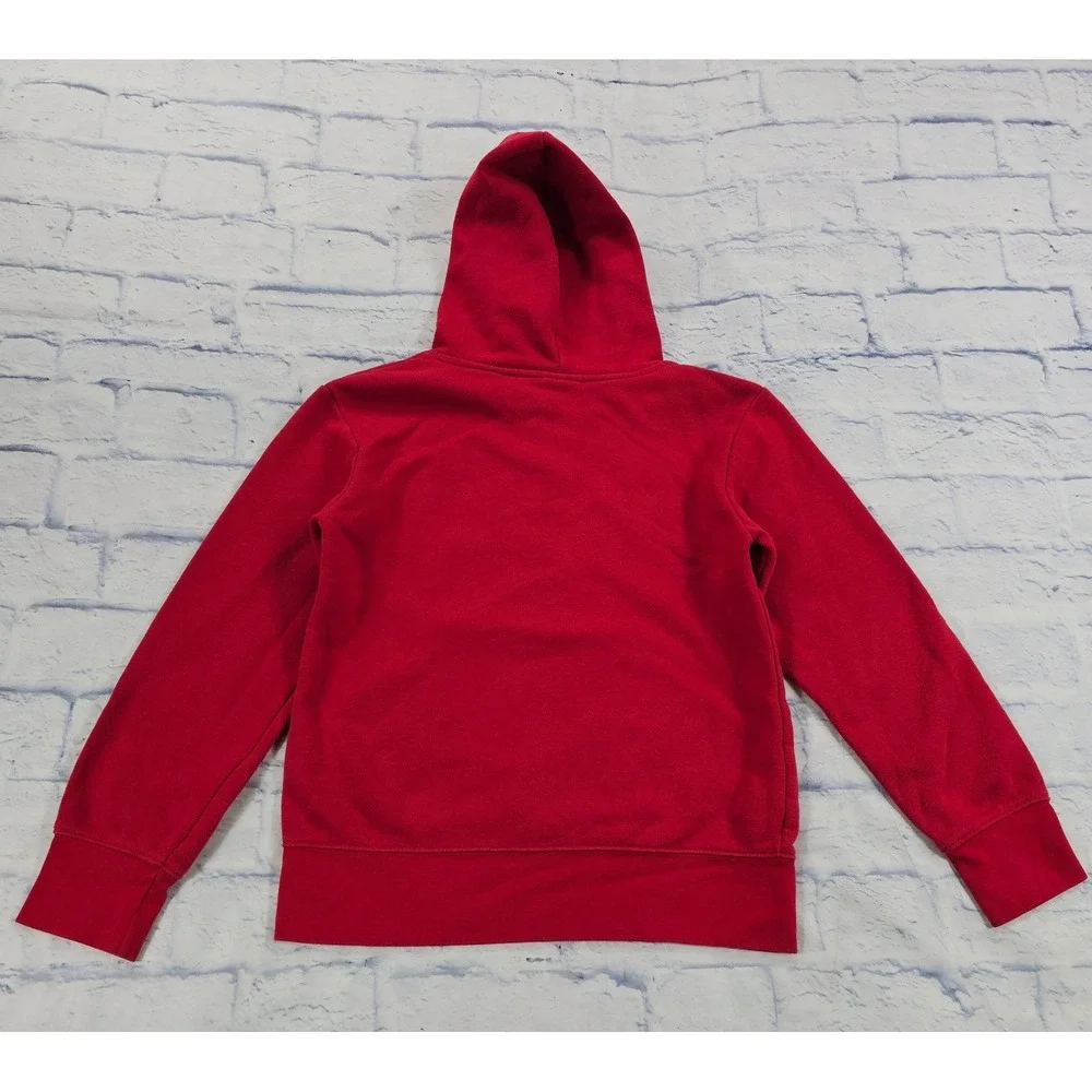 Jordan Hoodie Kids M 10-12 Red Jumpman 23 Graphic Fleece Pullover 807421-739744